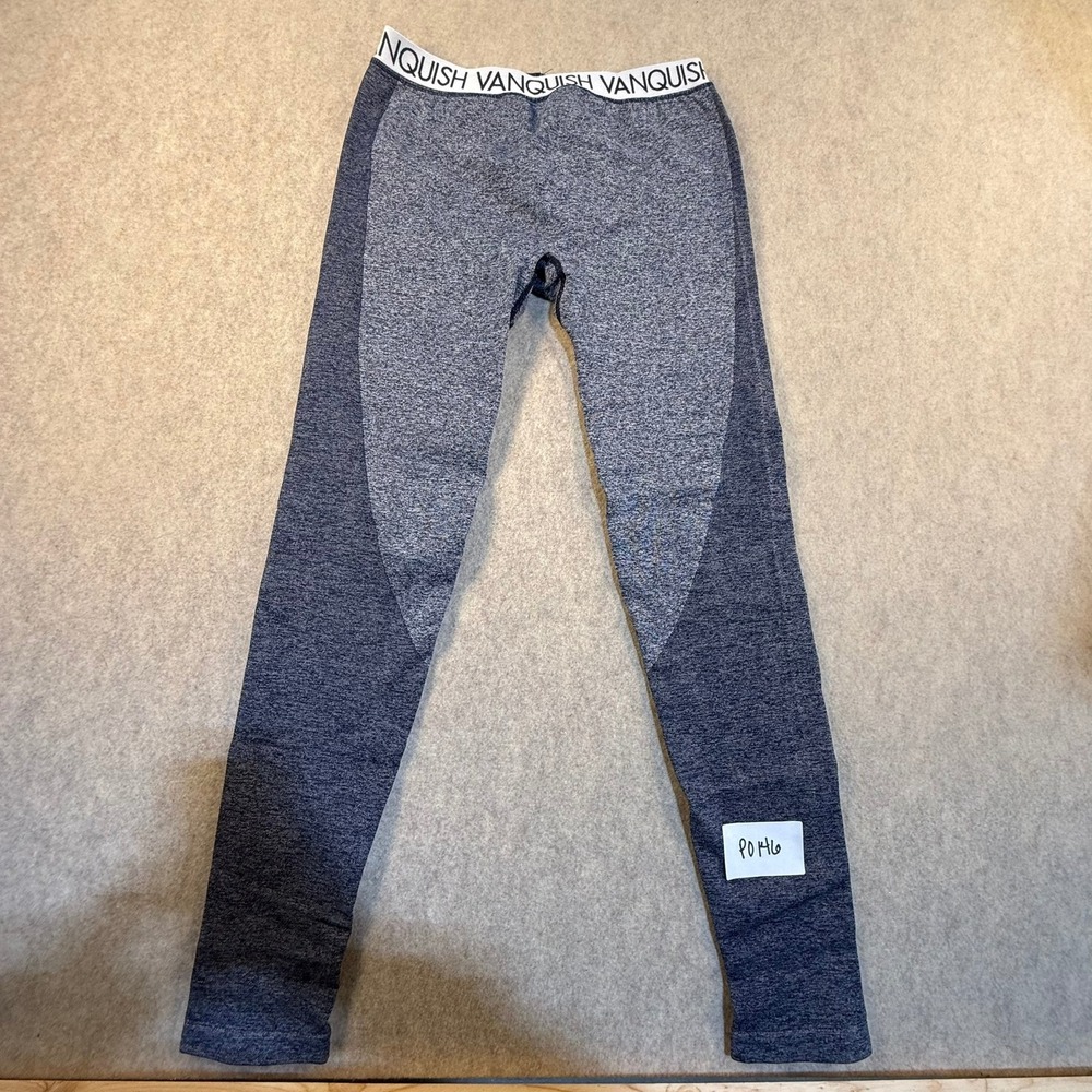 Vanquish Fitness‎ Womens Small Blue Marl Seamless Contouring Gym Yoga Leggings